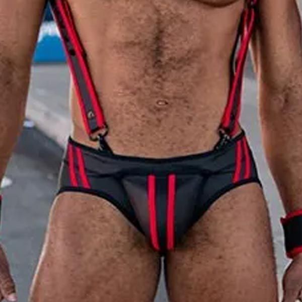Mr.S Leather FuckGear Full Access Brief | Black/Red