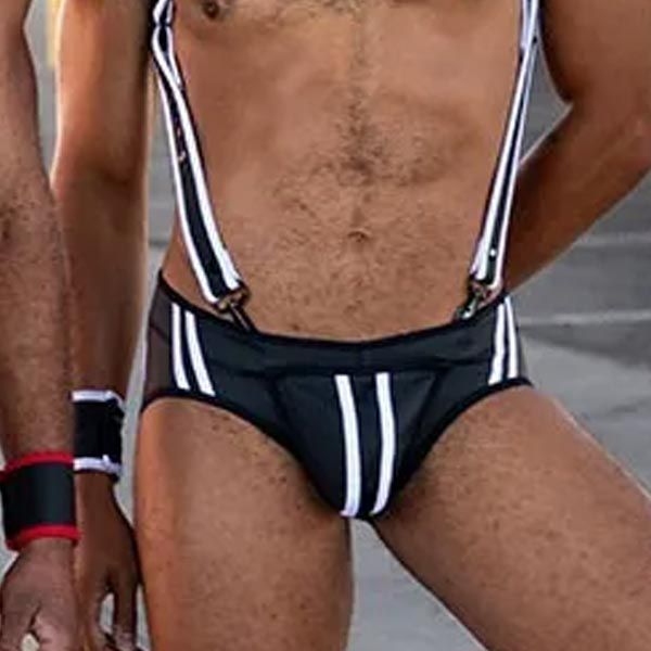 Mr.S Leather FuckGear Full Access Brief | Black/White