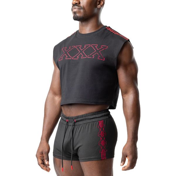 Nasty Pig XXX Crop Top | Black/Red