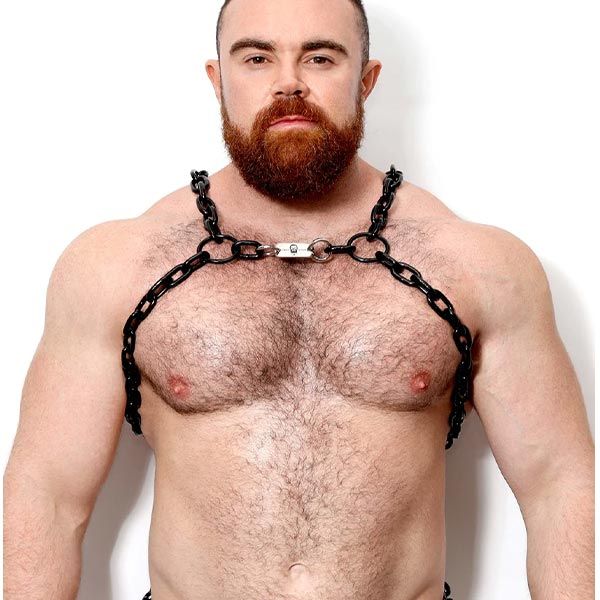 Dark Room Steel Chest Harness | Black Steel