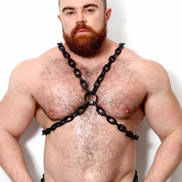 Dark Room Steel Cross Harness | Black Steel