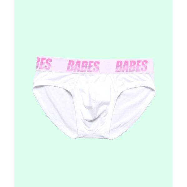 BABES MENS BRIEFS | White