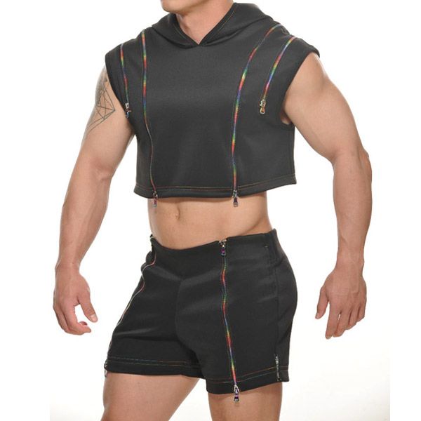 STUD PAX PRIDE EDITION Crop Top | Black
