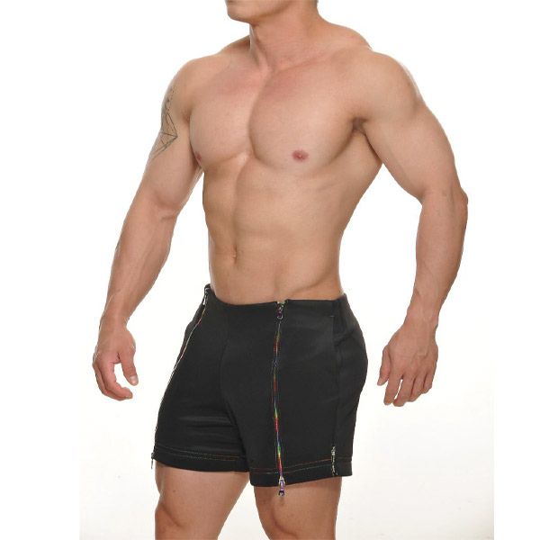 STUD TULUM Zipper Shorts | Black