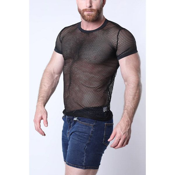 Timoteo Santorini Mesh T-Shirt | Black