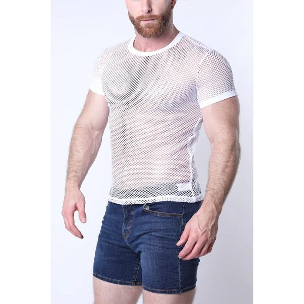 Timoteo Santorini Mesh T-Shirt | White