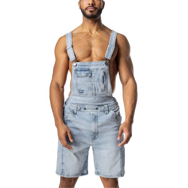 Nasty Pig Overall Short | Pale Blue
