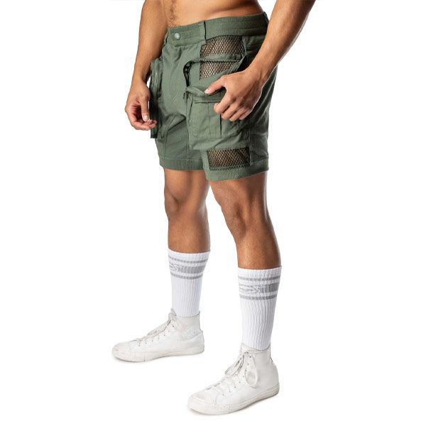 Nasty Pig Topographic Short | Army Green