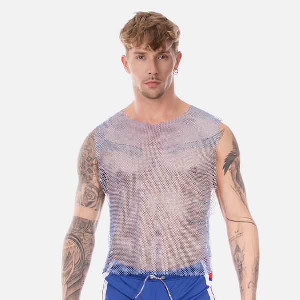 Barcode Berlin BLING Tank Top | Sky Blue