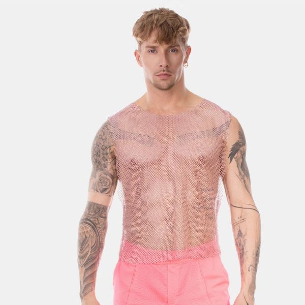 Barcode Berlin BLING Tank Top | Rose