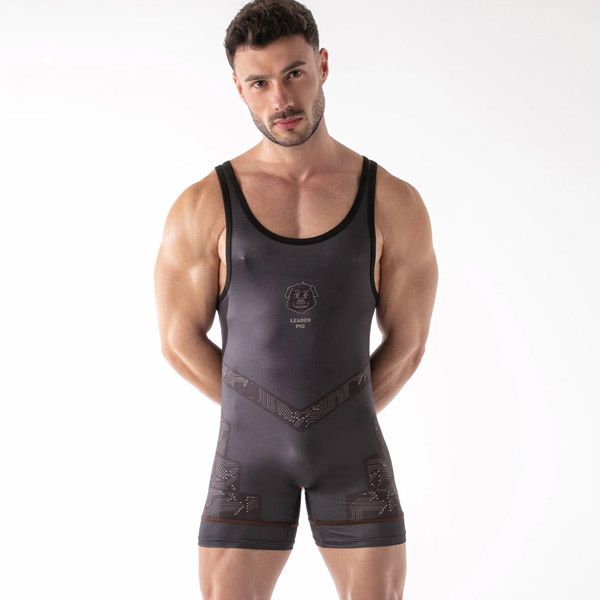 Leader ID Party Singlet - PIG | Black