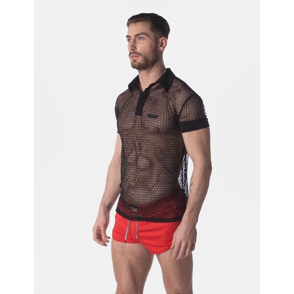 Barcode Berlin Dourok Mesh Polo | Black
