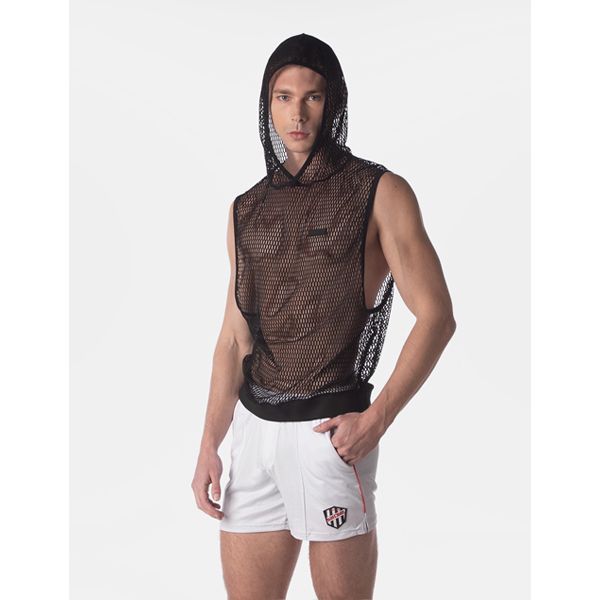 Barcode Berlin Kosy Sleeveless Hoody | Black