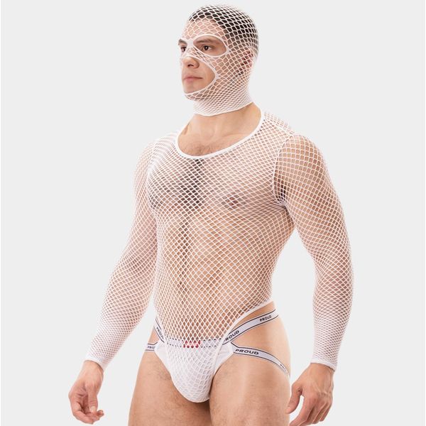 Barcode Berlin Fishnet Body Combo | White