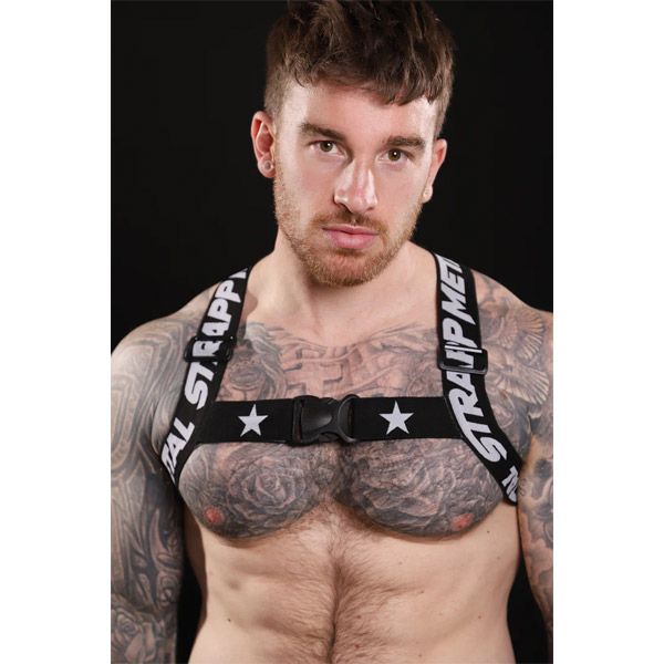 Strapp Metal Allstar Chest Harness | Black & White