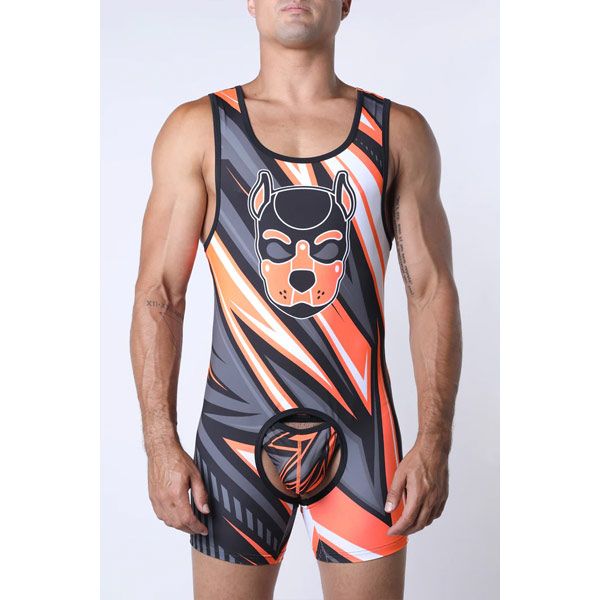Cell Block 13 Kennel Club Lightning Singlet | Orange