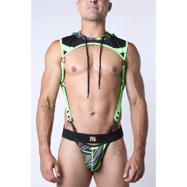 Cell Block 13 Kennel Club Lightning Hoodie Harness | Lime
