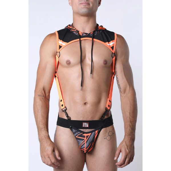 Cell Block 13 Kennel Club Lightning Hoodie Harness | Orange