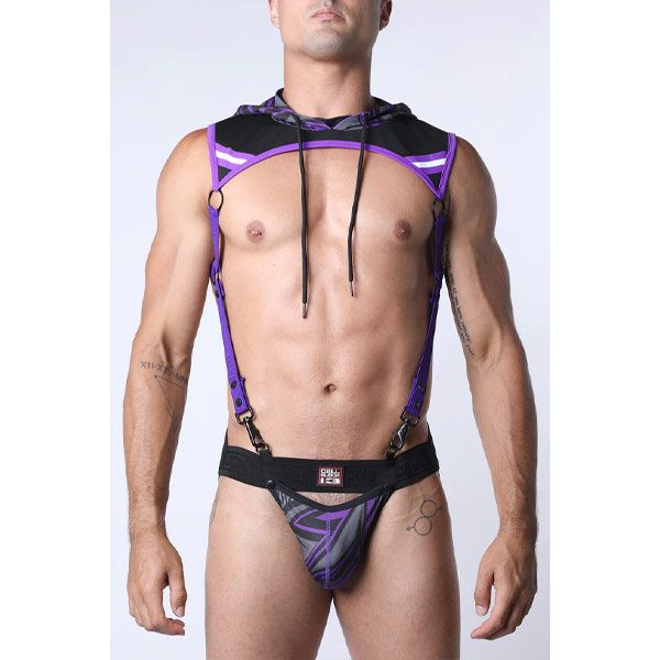 Cell Block 13 Kennel Club Lightning Hoodie Harness | Purple