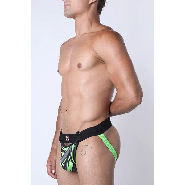Cell Block 13 Kennel Club Lightning Snap Off Jockstrap | Lime