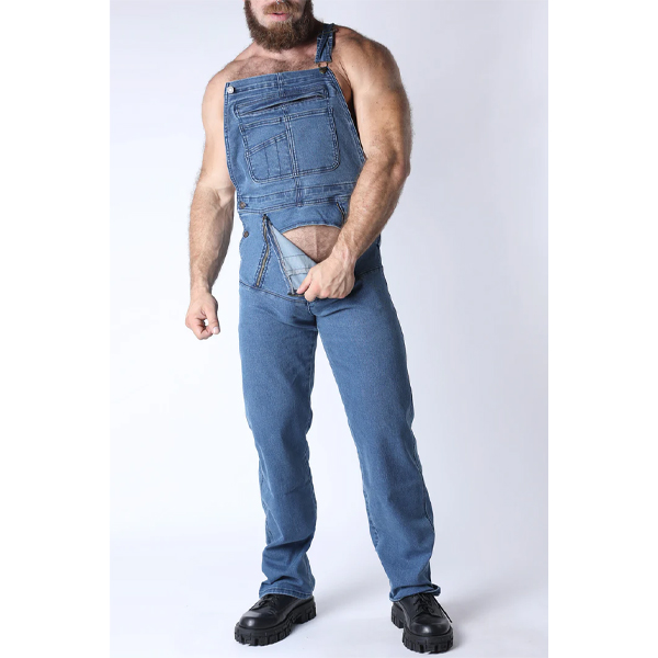 Cell Block 13 Axel Denim Overall | Light Blue