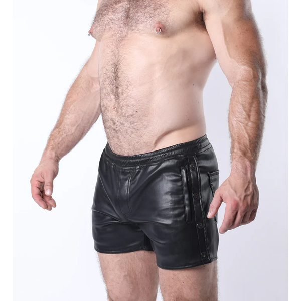 Cell Block 13 Void Snap Leatherette Short | Black