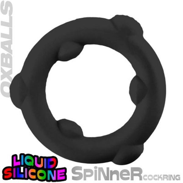 Oxballs SPINNER Silicone Cockring | Black