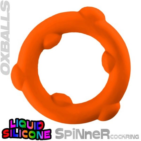 Oxballs SPINNER Silicone Cockring | Orange