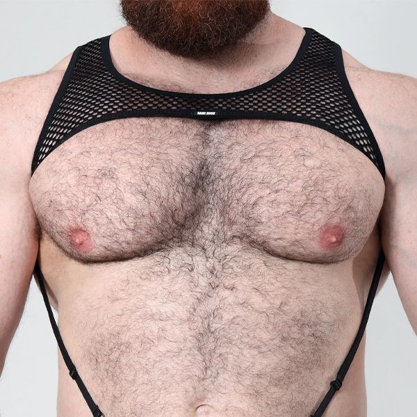 Dark Room Alter Ego Strapped Mesh Harness | Black