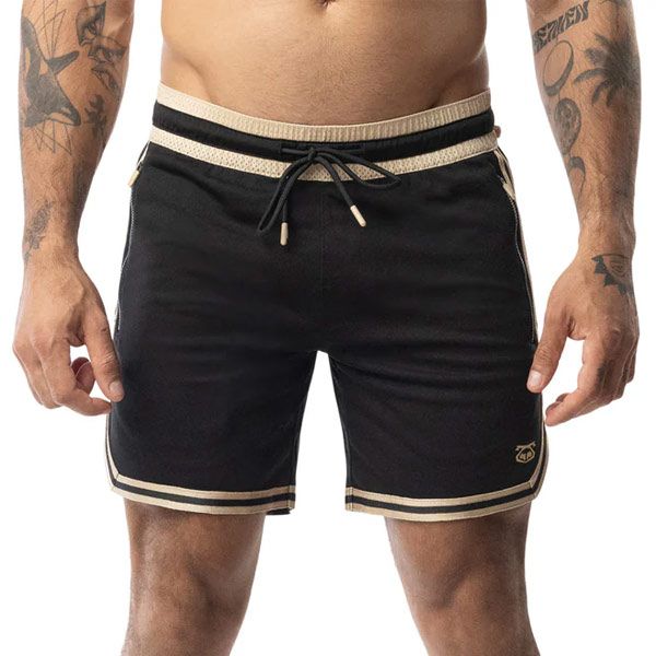 Nasty Pig Warm Up Rugby Short - Black/Champagne