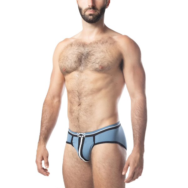 Nasty Pig Brawn U-Front Brief | Blue Steel/Black/White