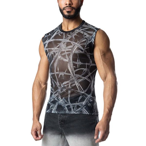 Nasty Pig Barbed Wire Sleeveless Shirt - Black