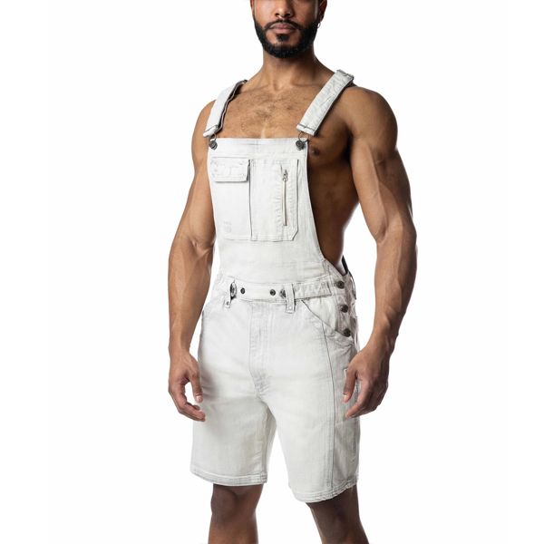 Nasty Pig Overall Short | Bleached