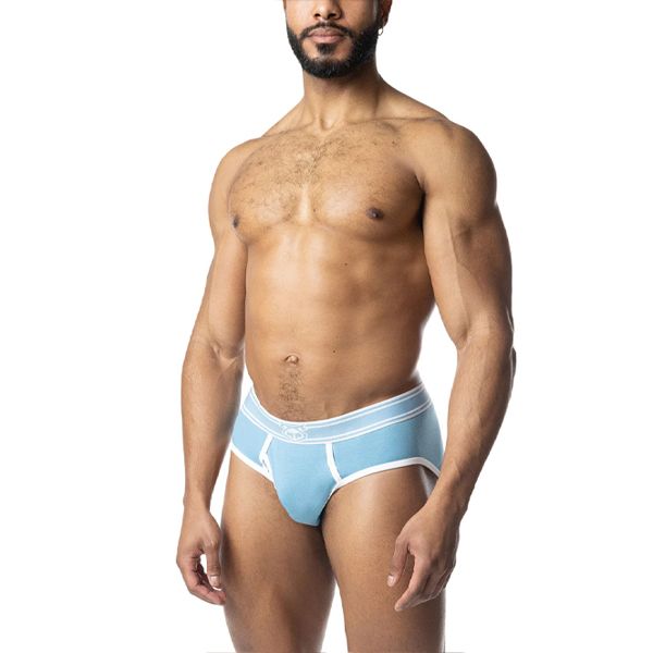 Nasty Pig Core Y-Front Brief | Light Teal/White