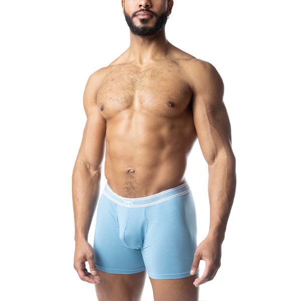 Nasty Pig Core Boxer Brief | Light Teal/White