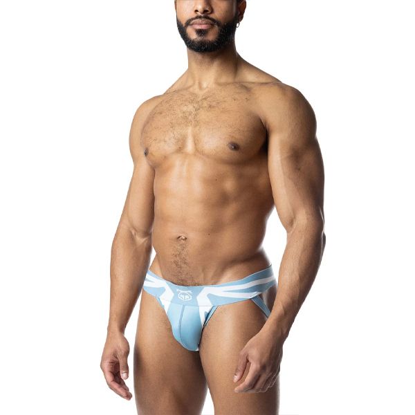 Nasty Pig Stride Jock Strap | Light Teal/White