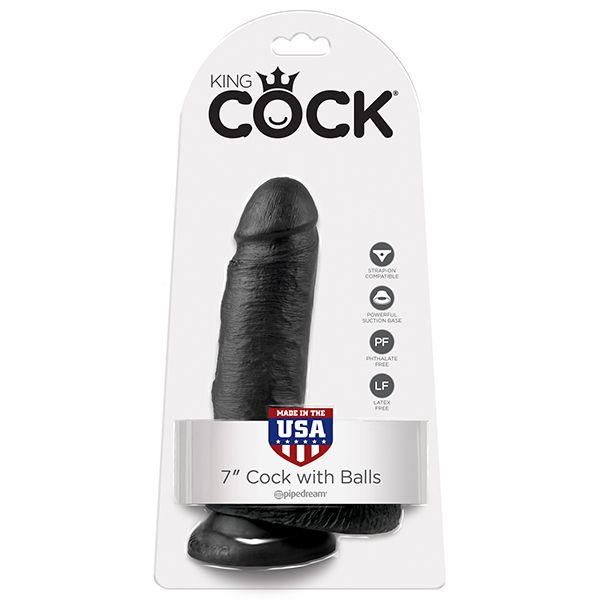 King Cock Anal Dildo w/ Balls and Suction Cup | 7 inches