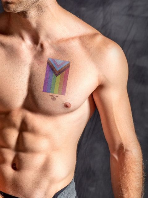 Mister B Temporary Tattoo Pride Flag