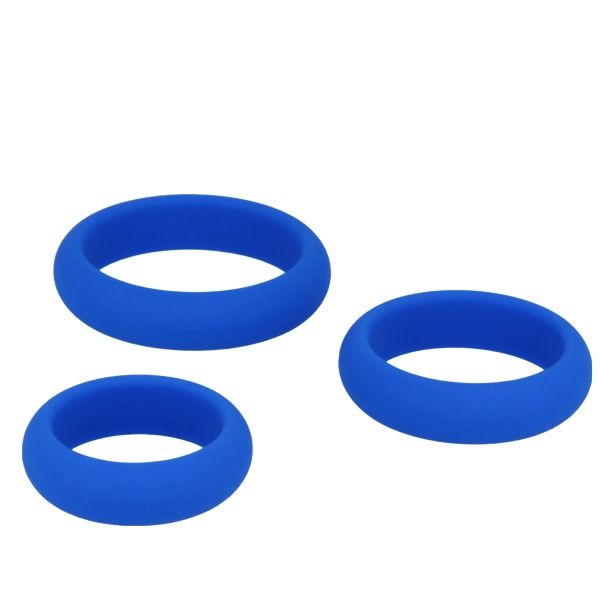 Titus Silicone Series: Cock Ring 3 Pack | Blue