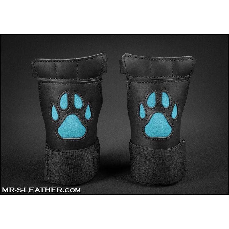 Mr S Leather OPEN PAW Puppy Gloves | Aqua