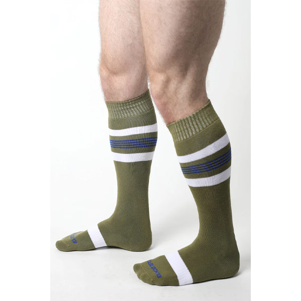 Cell Block 13 Tight End Knee High Socks | Army Green