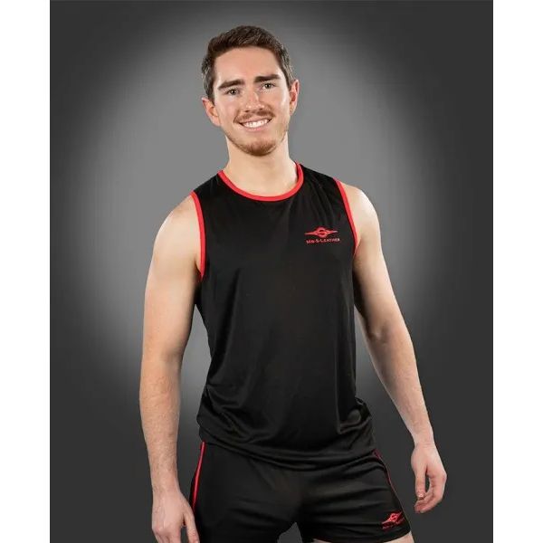 Mr.S Leather Baller Tank Top | Red