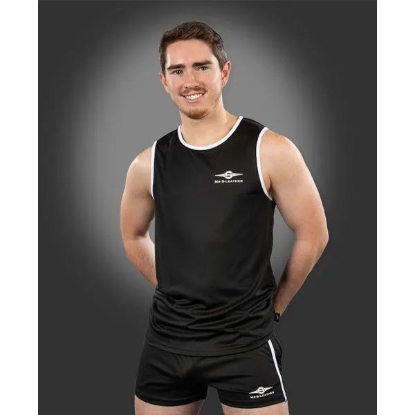 Mr.S Leather Baller Tank Top | White