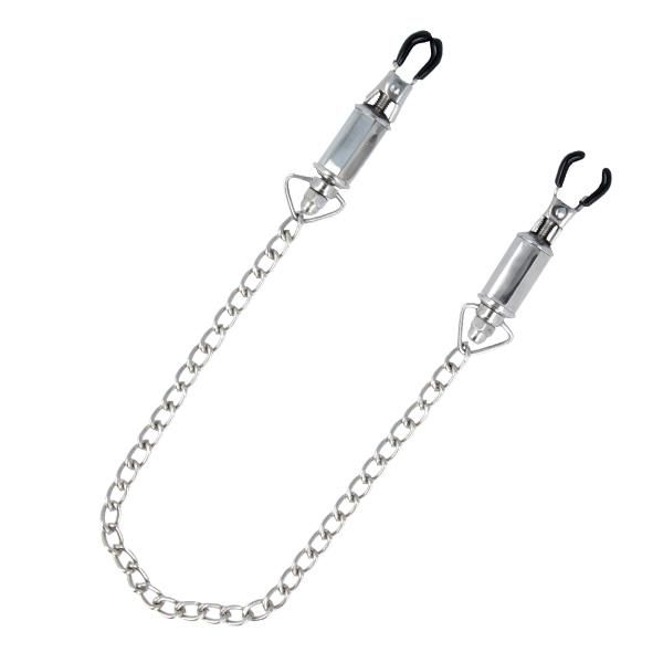 Titus BARREL Rubber Coated Adjustable Nipple Clamps with Chain