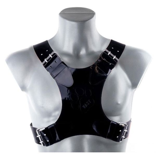 VAST Rubber Pet Walking Harness | Black/Black