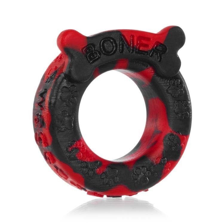 Oxballs BONER Silicone Cockring | Red & Black