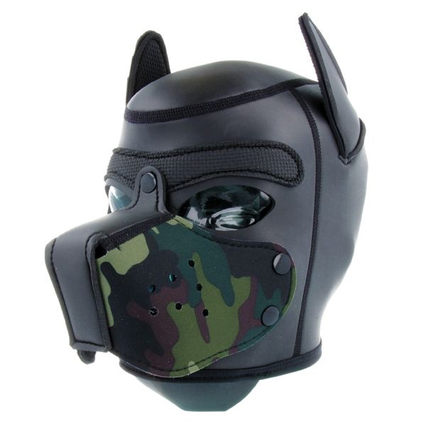 Mr S Leather NEOPRENE Puppy Hood: Replacement Muzzle | Camo 