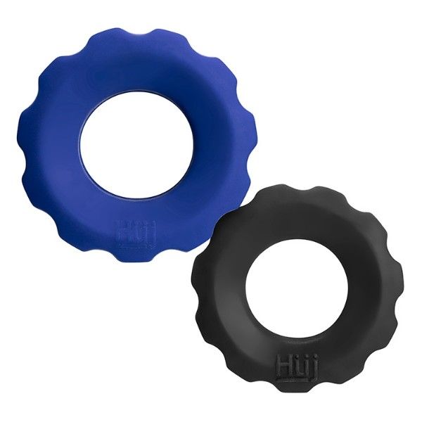 Hünkyjunk Cog Cockring 2-pack | Cobalt/Tar