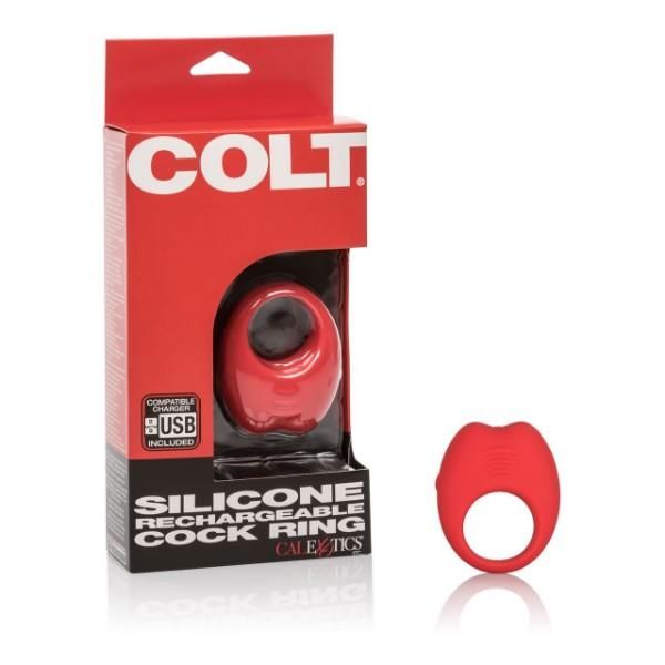 COLT Silicone Rechargeable Cock Ring | Red