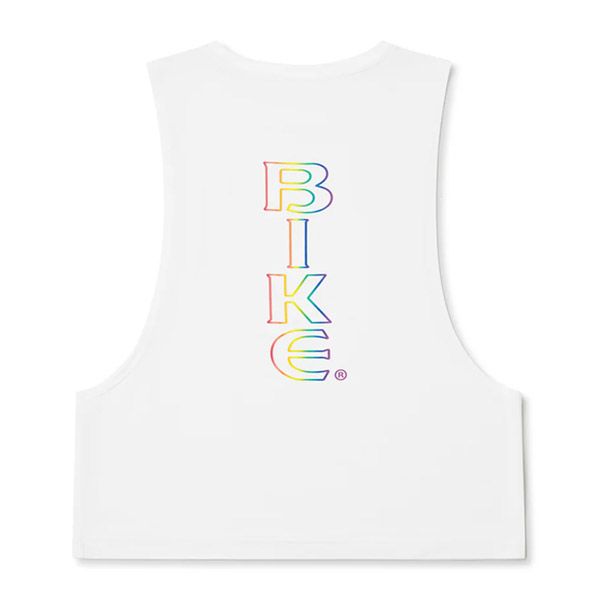 BIKE® Crop Pride Tank | White